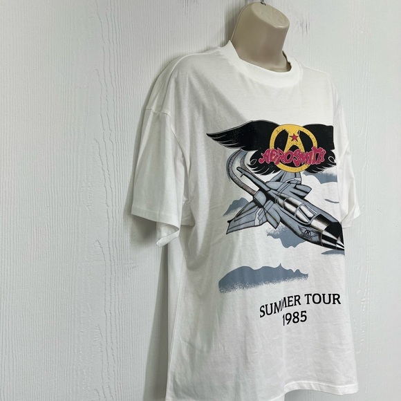 H&M - Aerosmith Summer Tour 1985 Colorful Graphic Oversized T Shirt Size XXS - Picture 4 of 10